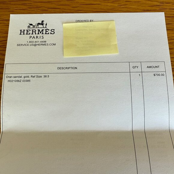 Hermes Oran Sandals Size 38.5 US Size 8 Includes Box, Dust Bags, Receipt! - Picture 5 of 16